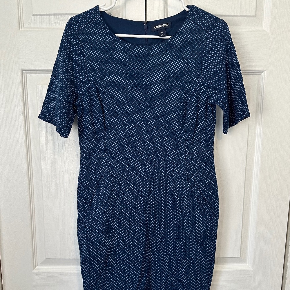 Navy Lands' End Dress with Pockets